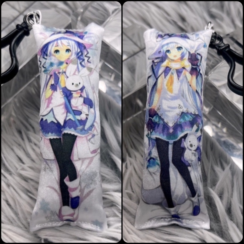 Handmade Anime Miku Hatsune Anxiety Relief Plush Keychain